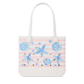 Baby Bogg Bag - Pink Stripes & Blue Shells