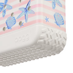 Bitty Bogg Bag - Pink Stripes & Blue Shells