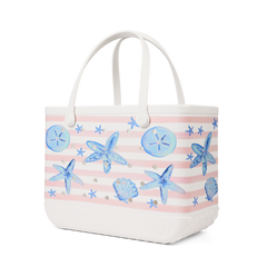 Original Bogg Bag - Pink Stripes & Blue Shells