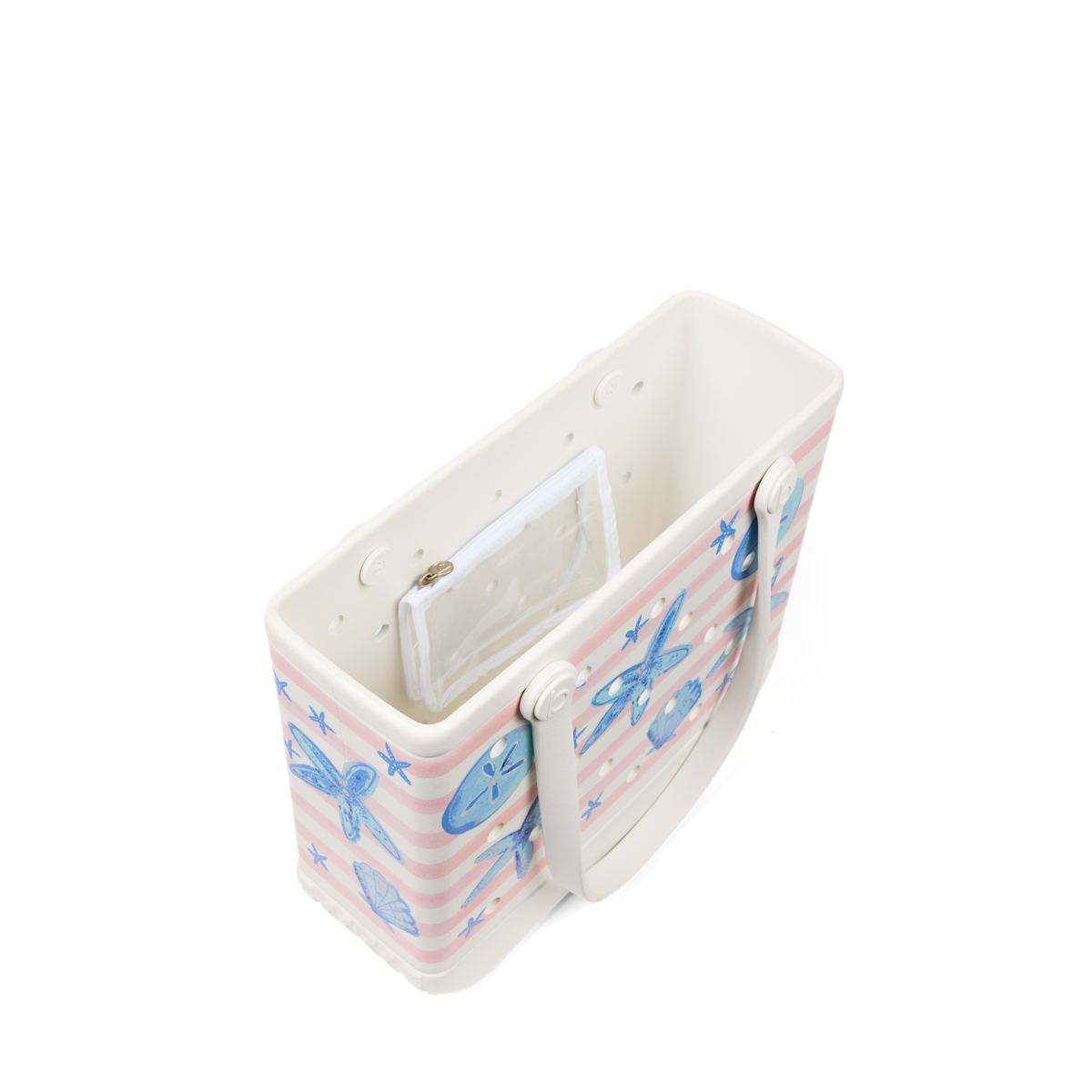 Baby Bogg Bag - Pink Stripes & Blue Shells