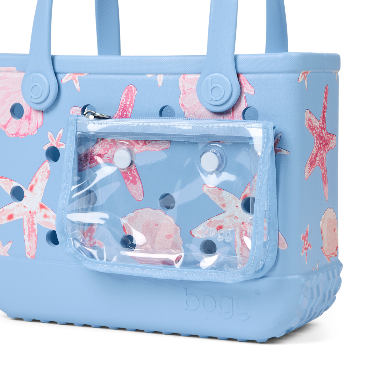 Bitty Bogg Bag - Carolina Blue Shells and Starfish