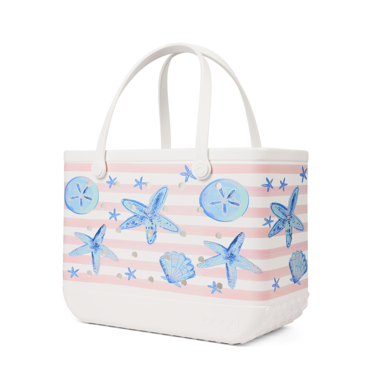 Original Bogg Bag - Pink Stripes & Blue Shells